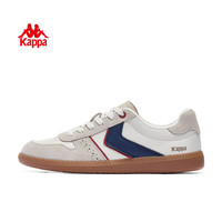 KAPPA卡帕背靠背德训鞋男鞋2025秋季软底低帮板鞋男透气外穿运动鞋 经典白/海昌蓝 37 (230mm)