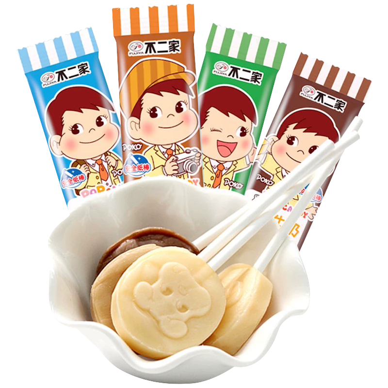 不二家 牛奶大棒棒糖 混合口味 休闲零食