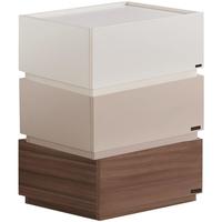 全友家居意式极简创意床头柜卧室斗柜家用矮柜储物置物柜政府补贴 40cm浅驼+栗木色+米白|*1|床头柜