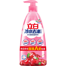 立白 贾冰同款 冷水去油洗洁精1.8斤樱桃香 低温速溶去油家用果蔬清洗