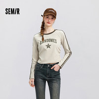 Semir/森马 假两件设计 女士长袖T恤