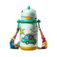 babycare 儿童保温杯 316不锈钢 吸管式 安波绿 450ml