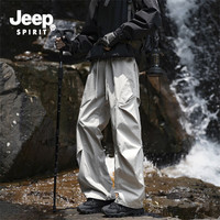 JEEP SPIRIT 春秋季新款伞兵休闲裤子男宽松直筒工装长裤