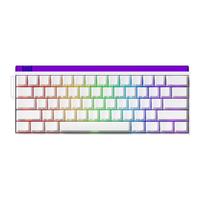VEEKOS闪shine60无线磁轴键盘有线蓝牙2.4G三模电竞游戏客制化机械键盘无畏契约打瓦8K回报率带霓虹灯箱 白色侧刻有线电竞版-闪电磁轴