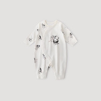 巴厘小猪婴儿爬爬服春秋宝宝连体衣初生儿新中式国风哈衣新生儿衣服纯棉 水墨熊猫 59cm