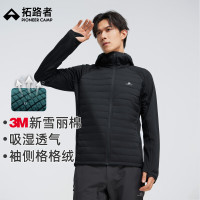 Pioneer Camp 拓路者 3M新雪丽棉冬季棉衣男连帽装保暖棉服女外套加厚户外登山衣服 黑色-男 XL
