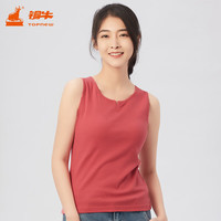 移动端、京东百亿补贴：铜牛 TOPNEW 精梳罗纹棉女背心夏女士收腰打底背心内搭VB079 浅莲红 160/85