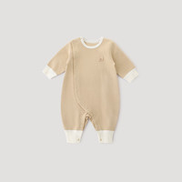 巴厘小猪宝宝连体衣秋季初生儿莫代尔哈衣新生儿春秋爬爬服59码婴儿衣服 麦穗黄 59cm