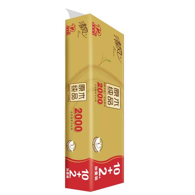 PLUS会员：清风 金装无芯卷纸 12卷 2000g