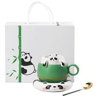 不拙茶杯高档主人杯单杯杯子陶瓷精致 礼盒装-趴趴熊茶咖杯 5-【礼盒】趴趴熊茶咖杯