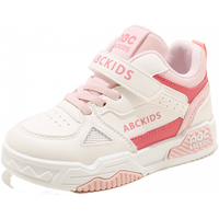 ABC KIDS童鞋儿童高帮运动鞋2025秋季时尚男童板鞋女童百搭小白鞋 白粉 35 内长约22.7cm