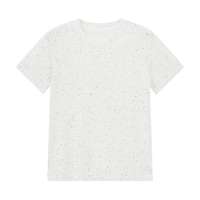 Basic House/百家好夏季纯色休闲休闲百搭圆领短袖套头针织衫 白色 L