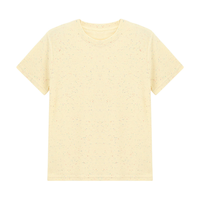 Basic House/百家好夏季纯色休闲休闲百搭圆领短袖套头针织衫 黄色 L