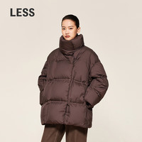 LESS2024冬宽松直筒立领中长款羽绒服2O0C13530 201暗咖 M