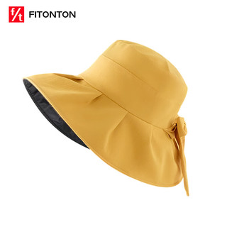 FitonTon防晒帽女夏季黑胶沙滩遮阳帽防紫外线太阳帽加大帽檐户外百搭凉帽
