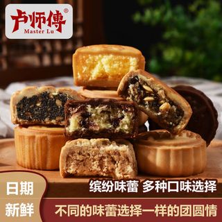 卢师傅 椰蓉巧克力蔓越莓五仁花生椒盐黑芝麻月饼