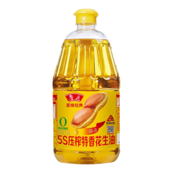 鲁花 食用油 香味经典 5S压榨 特香花生油 1.8L