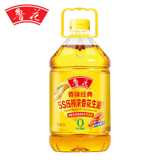 鲁花食用油 5S压榨浓香花生油5L 【香味经典浓香】花生油 5L*1桶