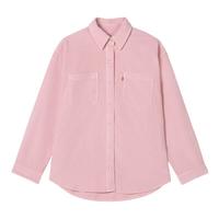 Levi's李维斯25年秋冬女士美式复古巴恩风灯芯绒翻领休闲衬衫 粉色 L