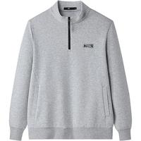 海澜之家（HLA）休闲上衣男秋25【曾舜晞同款】半开襟长袖男 花灰34 L 175/92A 137~150斤