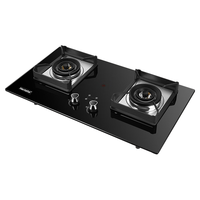 Haotaitai液化气燃气灶家用双灶猛火大火力台式嵌入式厨房玻璃猛火定时炉具JZY-FD71 液化气 方架聚能炫火灶5.0kw