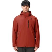 伯希和（Pelliot）【山野经典3.0】冲锋衣男女三合一外套户外加绒冬保暖登山服 【男款|】丹霞红 抓绒两件套 XL 【收货返10元】