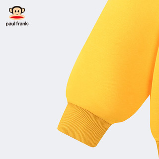 大嘴猴（paul frank）童装连帽卫衣2025秋冬款男女童舒适保暖多色中大童潮流百搭上衣 43AF黄色 130