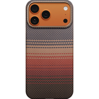 PITAKA适用苹果iPhone17Pro手机壳相机按键全包磁吸凯夫拉芳纶碳纤维纹高级感保护套日落指环支架套装 日落指环支架套装-PitaTap版