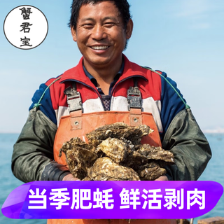 蟹君宝鲜活生蚝现剥生蚝肉新鲜牡蛎肉蛎蝗去壳纯蚝仔肉海鲜水产 5盒/生蚝肉 每盒约15个 送蒜蓉