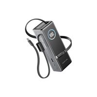  ECOFLOW 100W快充 移动电源 伸缩线  电光银 25000mAh
