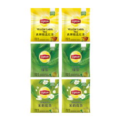 立顿 换购价格 立顿（Lipton）红茶绿茶茉莉花茶组合装休闲旅行独立包装下午茶12g 红茶绿茶茉莉花组合6包装