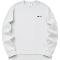 鸿星尔克舒暖绒|卫衣男秋冬季加厚舒适户外休闲运动服上衣套头衫长袖男装 【1028】云灰色-加绒款 XL