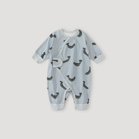 巴厘小猪新生儿衣服秋季宝宝哈衣初生儿春秋纯棉a类爬爬服59码婴儿连体衣 海豚香蕉 52cm