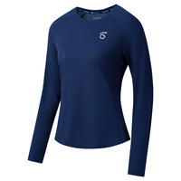 马孔多(macondo)原创单品|25跑步长袖T恤9代透气吸湿速干衣汗渍隐形不易显 夜海蓝 女款 M