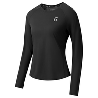 马孔多(macondo)原创单品|25跑步长袖T恤9代透气吸湿速干衣汗渍隐形不易显 黑色 女款 M