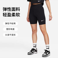 耐克(NIKE)女运动短裤 紧身裤 高腰骑行短裤 高弹百搭DV7798-010黑S