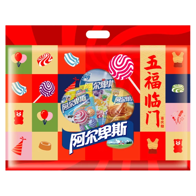 阿尔卑斯 五福临门糖果喜庆大礼包838g 硬糖软糖混合糖果婚庆中秋礼物