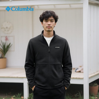 Columbia哥伦比亚25秋冬男户外休闲保暖立领抓绒衣外套AE2451