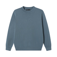 京东京造针织衫男圆领柔软舒适长袖毛衣25秋季男打底 蓝色常规 2XL 2XL 185/104B
