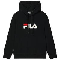 FILA斐乐款连帽卫衣2025秋季休闲宽松针织长袖上衣 正黑色-A-BK 3XL