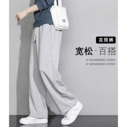 燠阳 秋冬百搭直筒宽松卫裤男韩版时尚运动裤