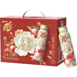 真果粒 花果奶昔牡丹荔枝风味酸奶饮品PET瓶230g×10瓶