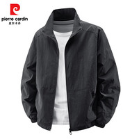 皮尔卡丹(pierre cardin)2025秋季新款立领夹克外套男纯色百搭休闲上衣时尚户外运动外套款 黑色 M