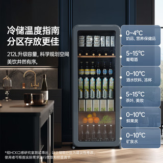 哈士奇 SC-208RI 无霜嵌入式 冷灰色 212L 冰吧