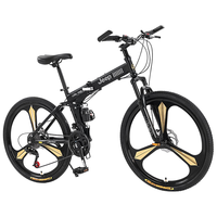 Jeep 吉普山地自行车男女成人双减震碟刹越野折叠变速山地-战神 战神-一体轮-炫酷黑 26寸（适合身高1.6~1.80m） 27速顶配版