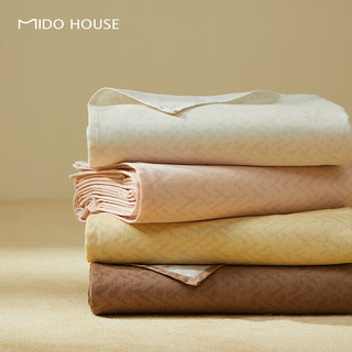 MIDO HOUSE铭都全棉加厚床单秋冬季磨毛单人双人纯棉床被单件粉色 245*250cm