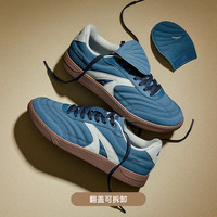 安踏盖盖鞋丨薄底低帮德训鞋男休闲板鞋赛车鞋板鞋 幕蓝色/象牙白/数字雾灰-3 41