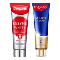 Colgate 高露洁 牙膏套装 (奇绩修护龈韧焕活 凝香茉莉90g+活性酵素美白牙膏101g)