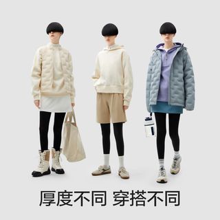 蕉内热皮5系女士黑色连裤袜丝袜3A抗菌踩脚袜保暖显瘦打底裤1条