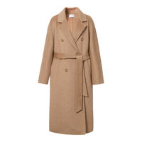 伊芙丽蒋欣代言【镇店】驼绒桑蚕丝高级双面毛呢外套羊毛大衣女冬季 燕麦色 M 115-135斤